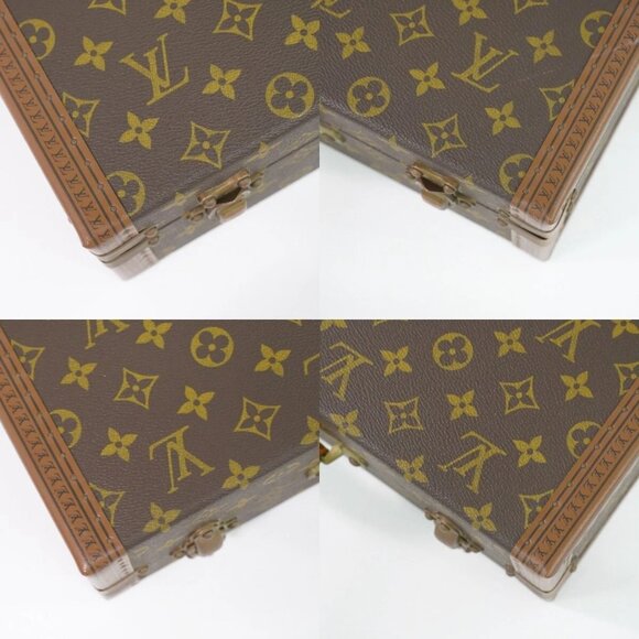 Louis Vuitton President M53012 Monogram Canvas Trunk Briefcase Brown Gold - Picture 16 of 16